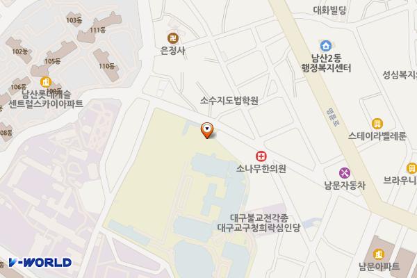 대구 가톨릭대학교 유스티노캠퍼스 위치 지도 — 대구광역시 중구 명륜로12길 47