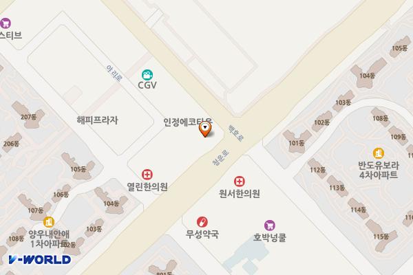 양산 오즈시티 위치 지도 — 경상남도 양산시 물금읍 청운로 185
