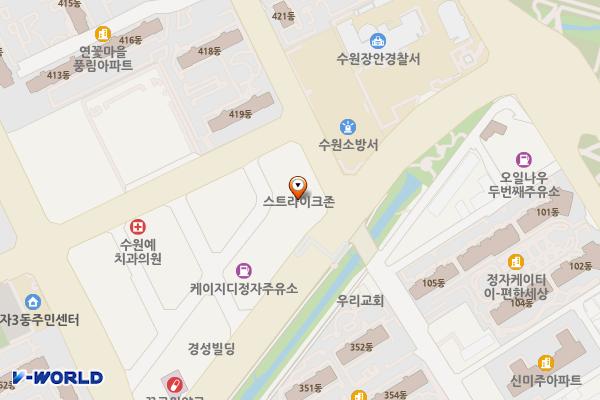 수원 롯데프라자 위치 지도 — 경기도 수원시 장안구 정자천로 187