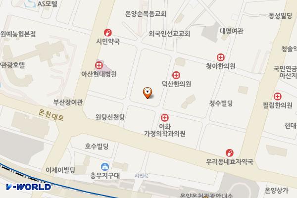 아산 농협은행온양온천점 위치 지도 — 충청남도 아산시 온궁로 15