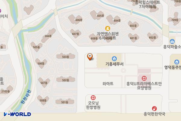 용인 하워드힐하우스 위치 지도 — 경기도 용인시 기흥구 흥덕2로117번길 23