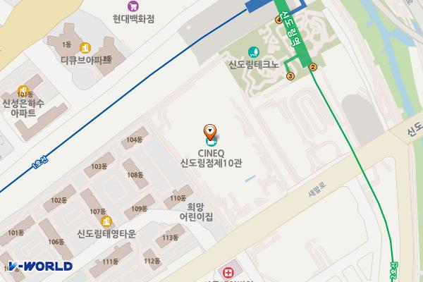 신도림 테크노마트 위치 지도 — 서울특별시 구로구 새말로 97