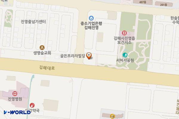 김해 진영그랜드프라자 위치 지도 — 경상남도 김해시 진영읍 김해대로361번길 2