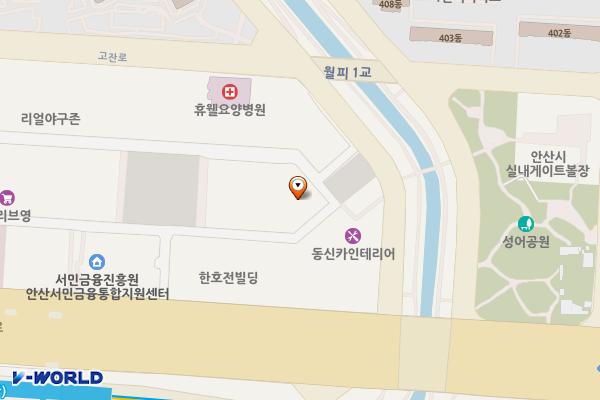 안산 리치프라자 위치 지도 — 경기도 안산시 단원구 고잔1길 76