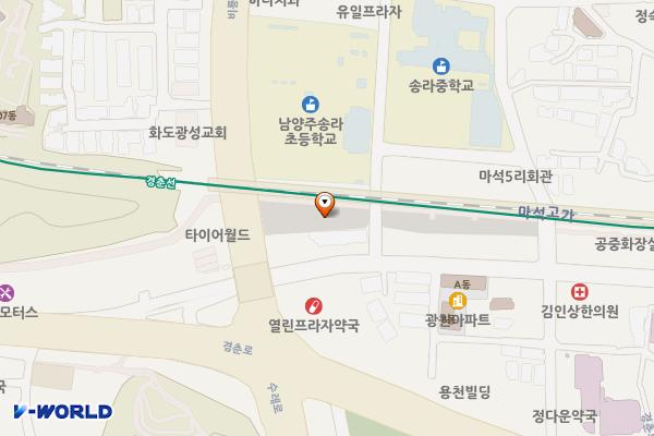 화도 제2공영 위치 지도 — 경기도 남양주시 화도읍 마석우리 338-1