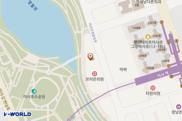 하남 미사에코브리지2 위치 지도 — 경기도 하남시 미사강변중앙로 189