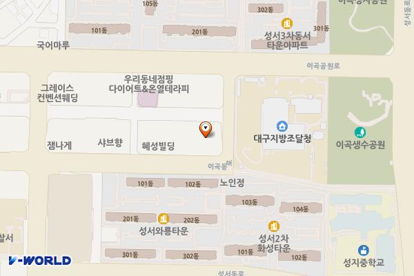 대구 미광스포렉스본관 위치 지도 — 대구광역시 달서구 이곡동로 55
