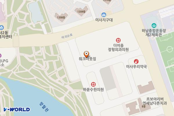 하남 우성미사타워 위치 지도 — 경기도 하남시 미사강변중앙로 220