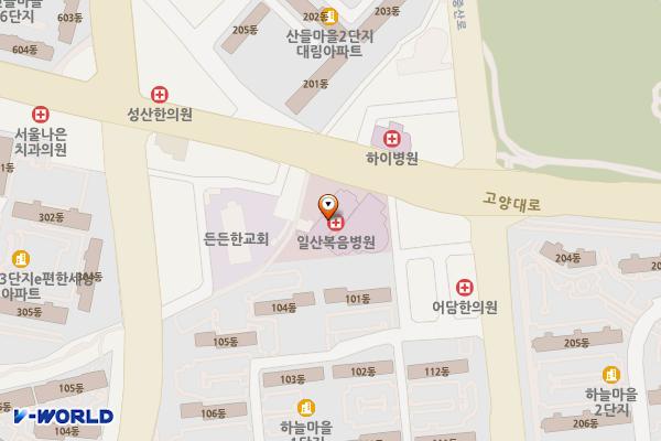 일산 복음병원 위치 지도 — 경기도 고양시 일산동구 고양대로 760