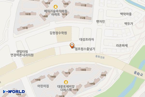 대구 연경그랜드타워 위치 지도 — 대구광역시 북구 동화천로 241