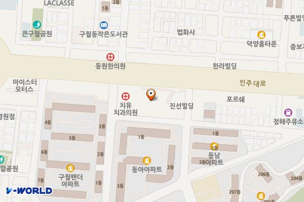 인천 인향콤비타워 위치 지도 — 인천광역시 남동구 인주대로 670