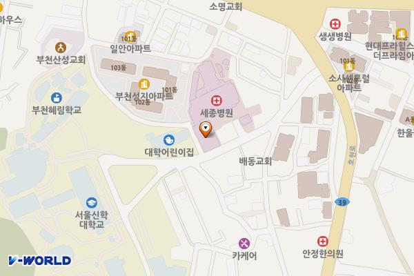 부천 세종병원 위치 지도 — 경기도 부천시 소사구 호현로489번길 28