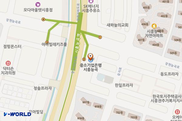 시흥 뷰파이브오피스텔 위치 지도 — 경기도 시흥시 승지로59번길 8