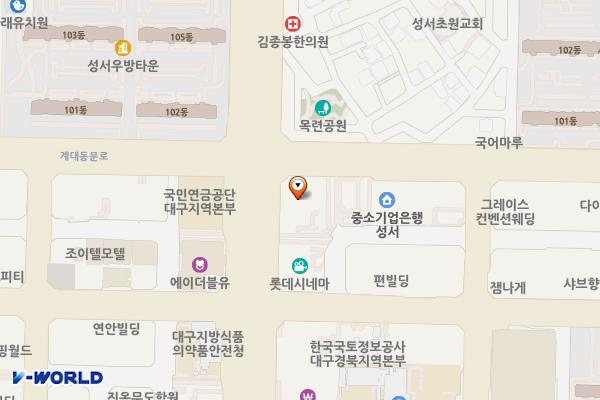 대구 성서메가타운 위치 지도 — 대구광역시 달서구 성서로 420