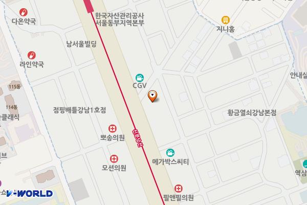 강남 점프밀라노 위치 지도 — 서울특별시 강남구 강남대로 432