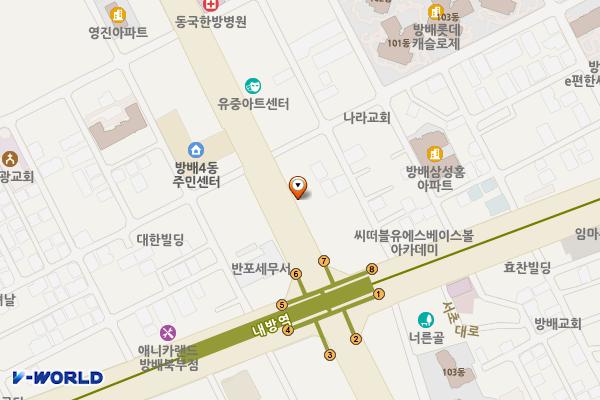 방배 한승빌딩 위치 지도 — 서울특별시 서초구 방배로 166