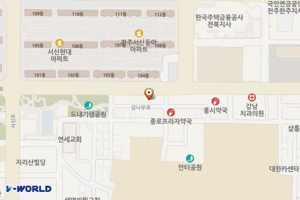 전주 복음빌딩 위치 지도 — 전북특별자치도 전주시 완산구 당산로 96