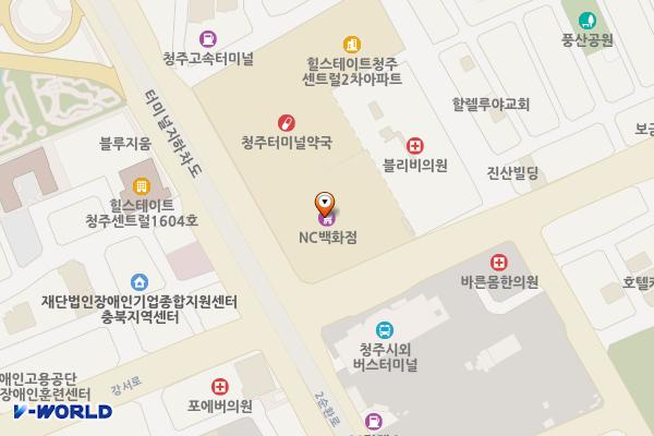 NC백화점 청주점 위치 지도 — 충청북도 청주시 흥덕구 2순환로 1233