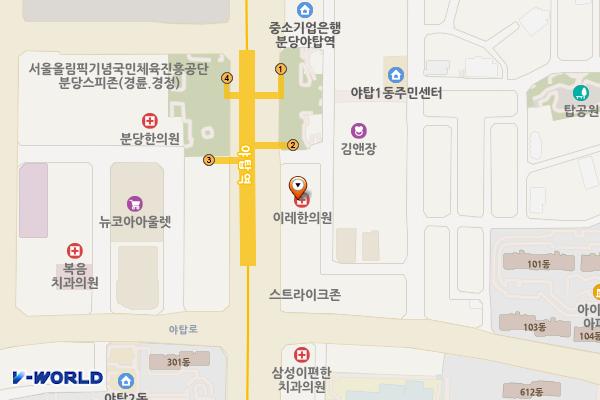 BYC 분당점 위치 지도 — 경기도 성남시 분당구 성남대로 912