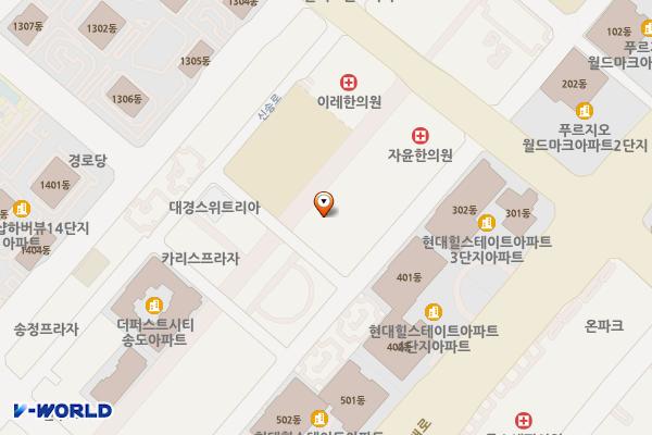 송도 제이큐브 위치 지도 — 인천광역시 연수구 신송로 157-15
