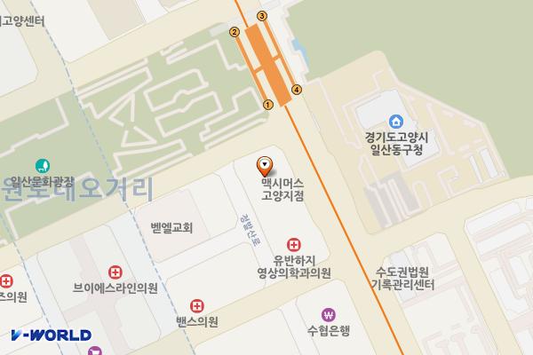 고양 센트럴프라자 위치 지도 — 경기도 고양시 일산동구 정발산로 43-20