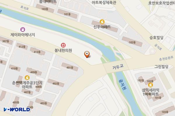 춘천 크리스탈빌딩 위치 지도 — 강원특별자치도 춘천시 퇴계로 249