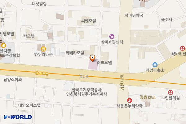 인천 석바위VIP클리닉 위치 지도 — 인천광역시 미추홀구 경인로 433