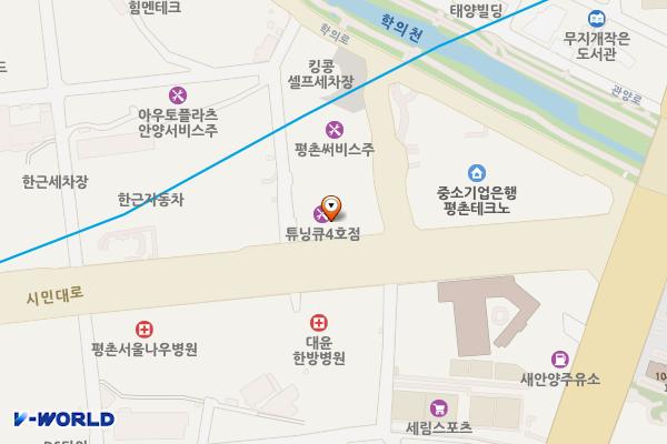 안양 디지털엠파이어A동 위치 지도 — 경기도 안양시 동안구 시민대로 387