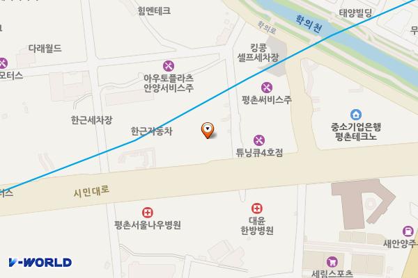 안양 디지털엠파이어B동 위치 지도 — 경기도 안양시 동안구 시민대로 383