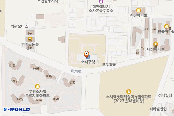 소사구청 부설주차장 위치 지도 — 경기도 부천시 소사구 경인옛로 73
