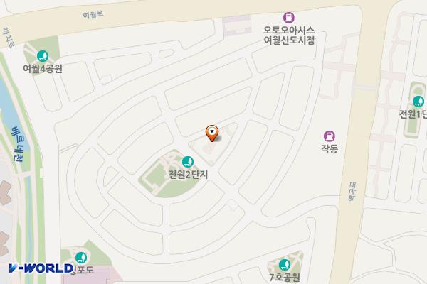 까치울2단지 공영주차장 위치 지도 — 경기도 부천시 오정구 작동 343
