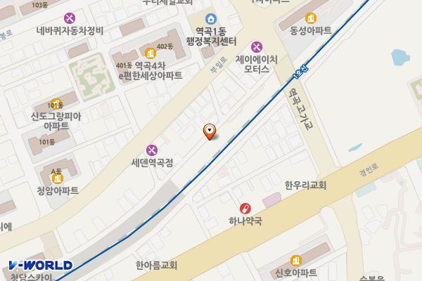 역마2길-1 노외 공영주차장 위치 지도 — 경기도 부천시 원미구 역곡동 16-15