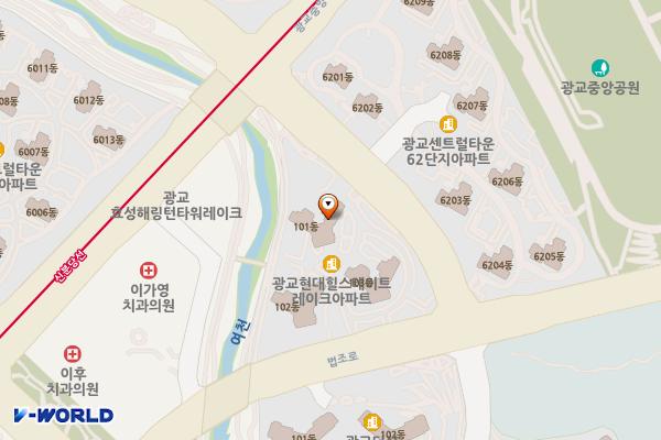 광교 힐스테이트레이크 위치 지도 — 경기도 수원시 영통구 센트럴파크로 33