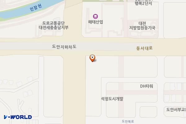 대전 힐스테이트도안2차4블럭오피스텔 위치 지도 — 대전광역시 유성구 동서대로656번길 16-32