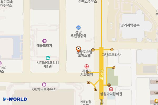 분당 포스빌오피스텔 위치 지도 — 경기도 성남시 분당구 성남대로 51