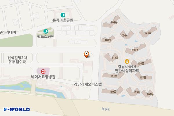 강남 투엠캐슬오피스텔 위치 지도 — 서울특별시 강남구 헌릉로569길 3