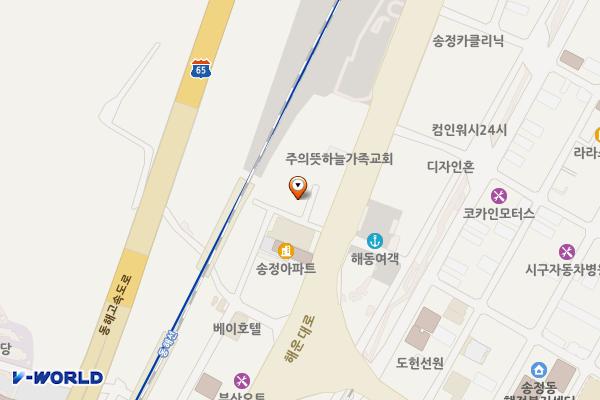 부산 영남교통 위치 지도 — 부산광역시 해운대구 송정1로8번길 70
