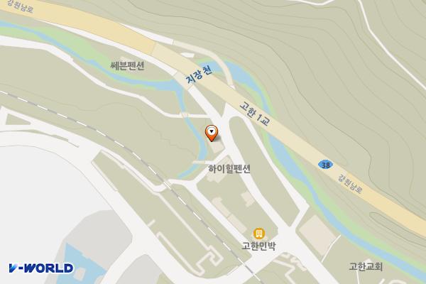 정선 하이랜드호텔 위치 지도 — 강원특별자치도 정선군 고한읍 고한로 26