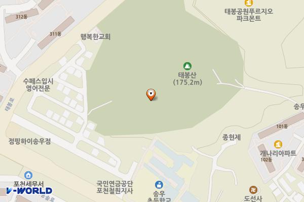 송우 임시주차장 위치 지도 — 경기도 포천시 소흘읍 송우리 산29