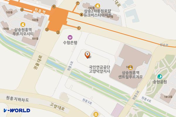 고양 KB중앙타워 위치 지도 — 경기도 고양시 덕양구 원흥3로 16