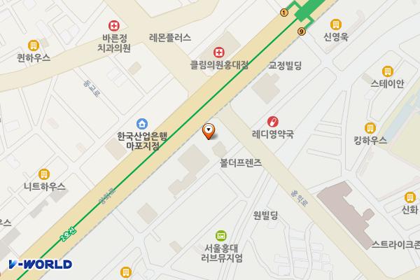 홍대 코너136 위치 지도 — 서울특별시 마포구 양화로 136