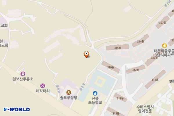 소흘4블록 공영주차장 위치 지도 — 경기도 포천시 소흘읍 송우리 387-1
