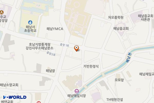 농협은행 해남군지부 위치 지도 — 전남광주통합특별시 해남군 해남읍 중앙1로 147