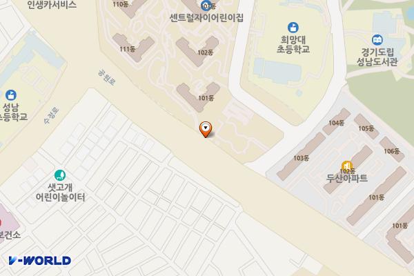 희망대 제1공영주차장 위치 지도 — 경기도 성남시 수정구 공원로 376