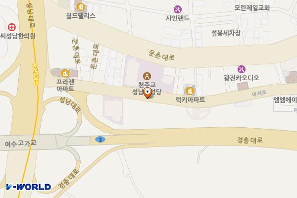 하대원동 공영주차장 위치 지도 — 경기도 성남시 중원구 마지로 26