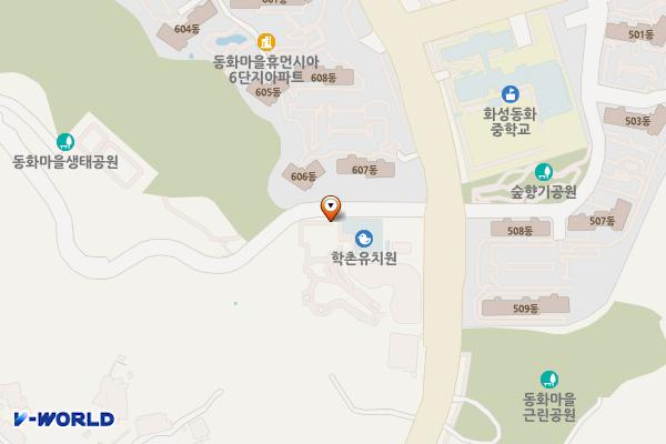화성시 어린이 문화센터 위치 지도 — 경기도 화성시 효행구 봉담읍 동화길 146