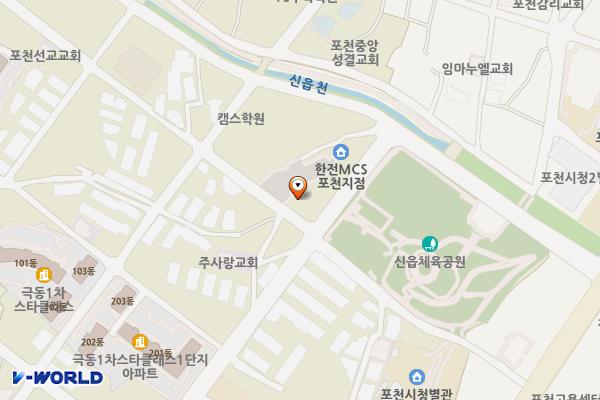 원모루로 쌈지주차장 위치 지도 — 경기도 포천시 신읍동 103-26