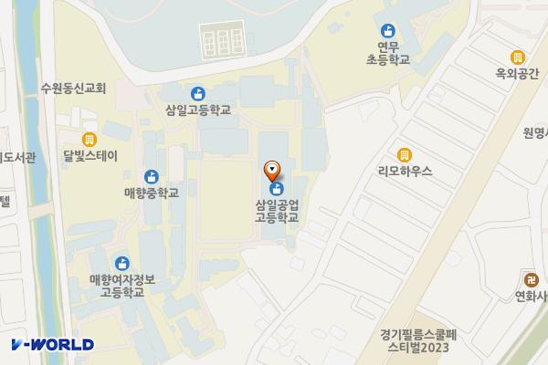 삼일공고_행정실앞 위치 지도 — 경기도 수원시 팔달구 수원천로392번길 44-60