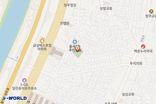 배나무터 공영주차장 위치 지도 — 서울특별시 광진구 동일로76나길 20