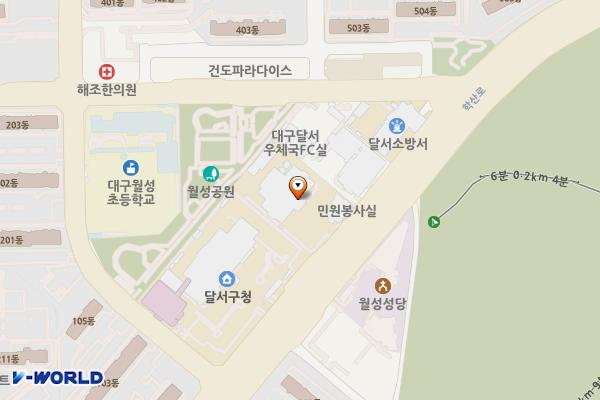 대구 달서경찰서 위치 지도 — 대구광역시 달서구 학산로 55